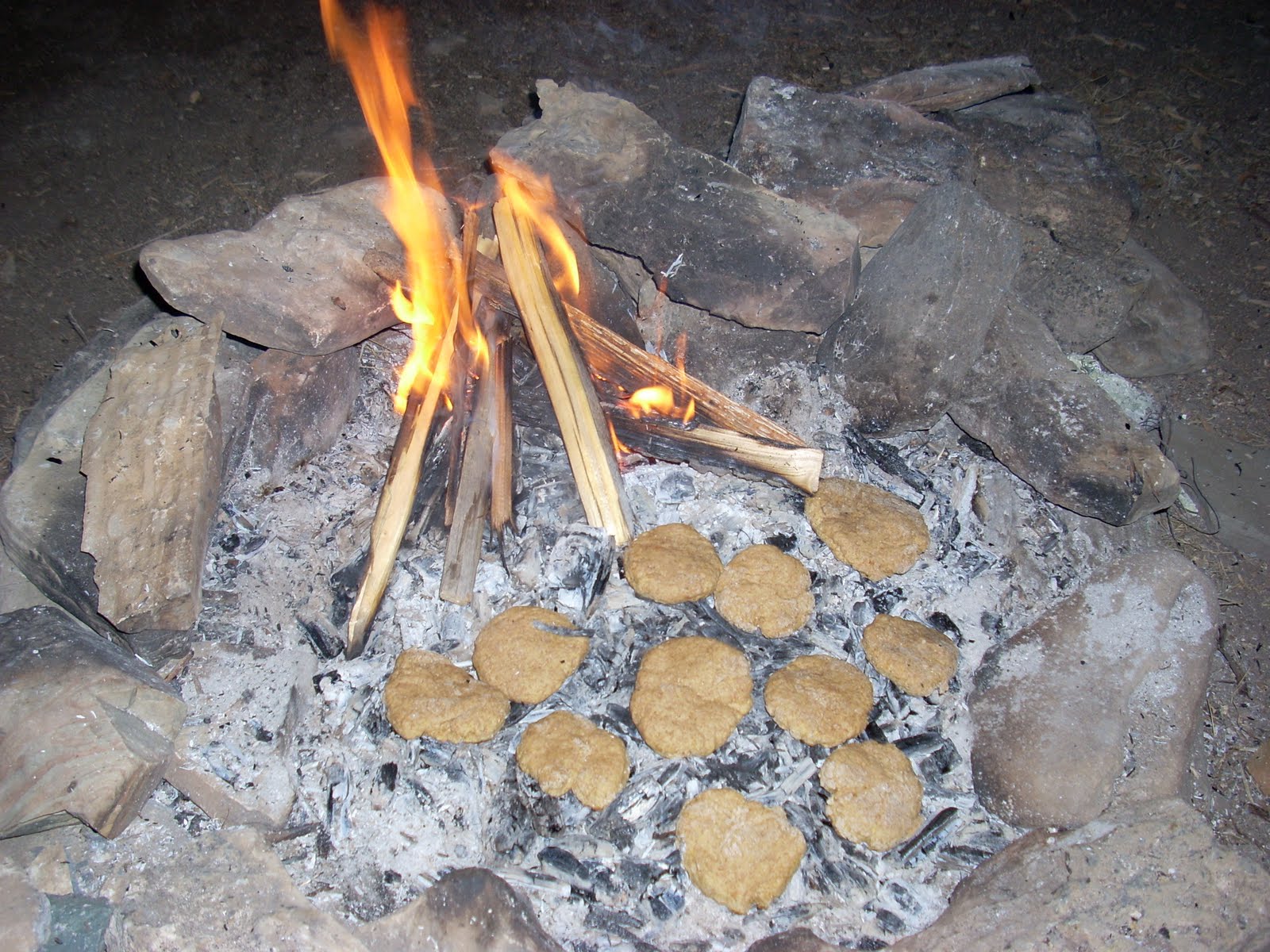 The family in Stone Man's Lair ate ash cakes because they were starved