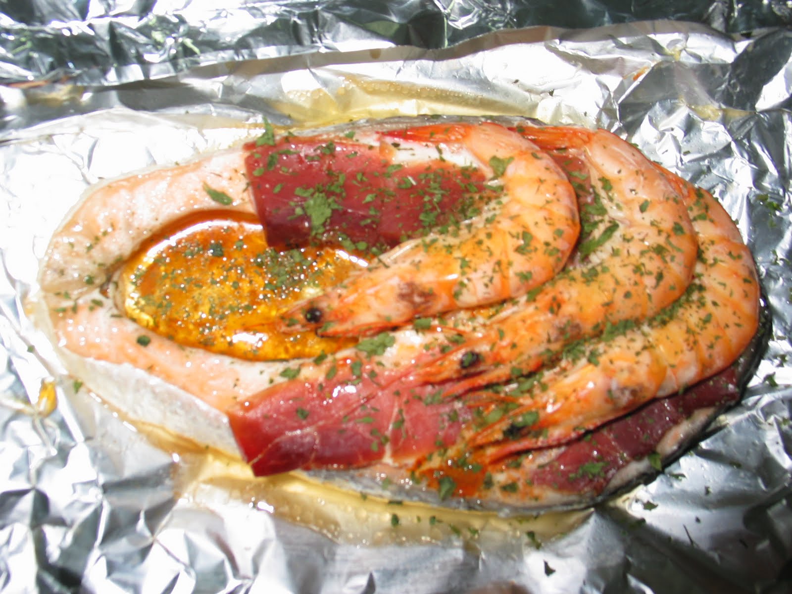 DelyCioso Salmón en papillote con gambas