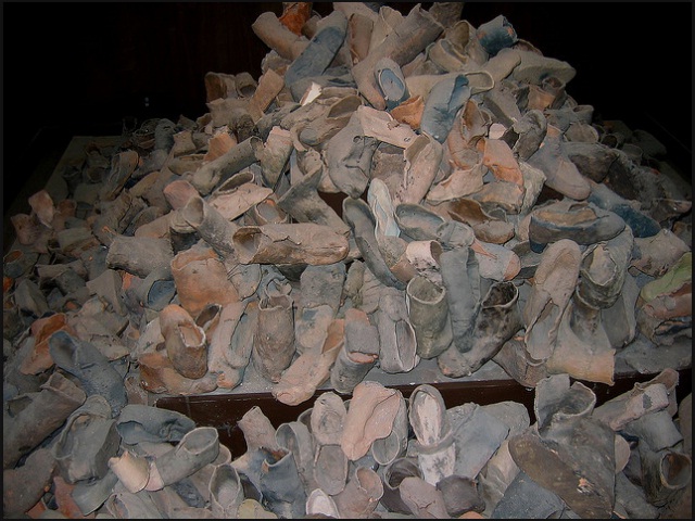 The pile of shoes is