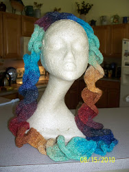 Wool and silk circular scarf