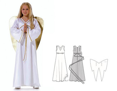 para un disfraz típico de navidad con pequeños patrones para coser