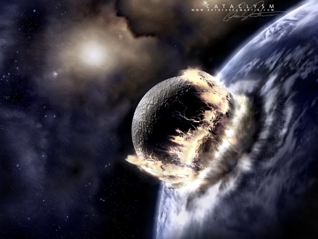 Moon Crashing into Earth Moon Crashing into Earth