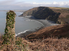 Looking down at Millook Haven from Ravens Beak