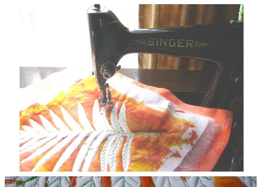 tizart Free Motion Quilting on a TREADLE MACHINE