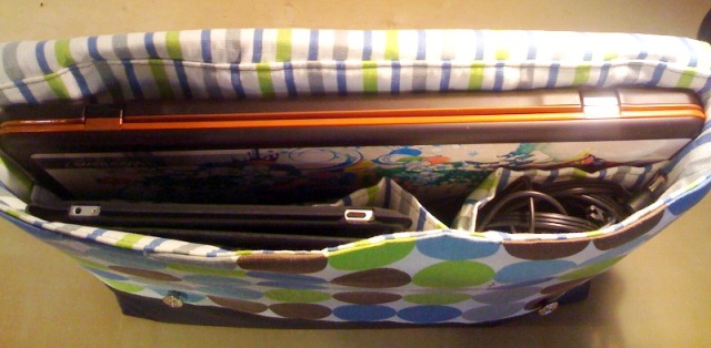 laptop bag pattern. The ag is lightly padded,