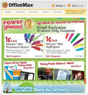 Click to view this Aug. 14 OfficeMax email full-sized