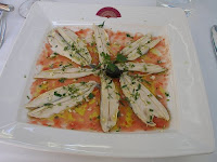 Típico platillo en España mediterránea. Boquerones crudos en Vinagre