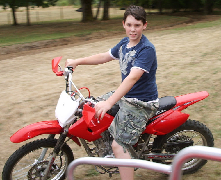 Jakob on his Motorcycle