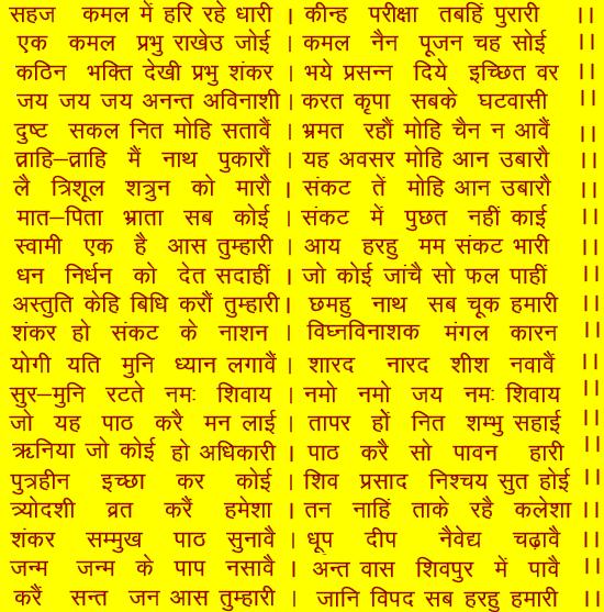 Download Shiv Chalisa Lyrics Download