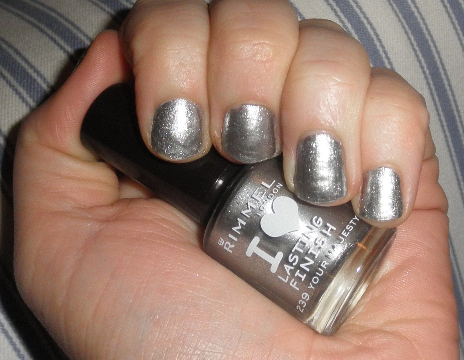 silver nail art polish