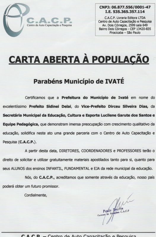 Atividades de Redação de Bruna Kelly Carta Aberta