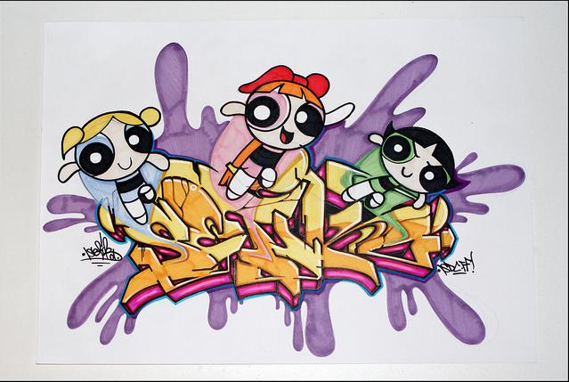 Girl Graffiti Art
