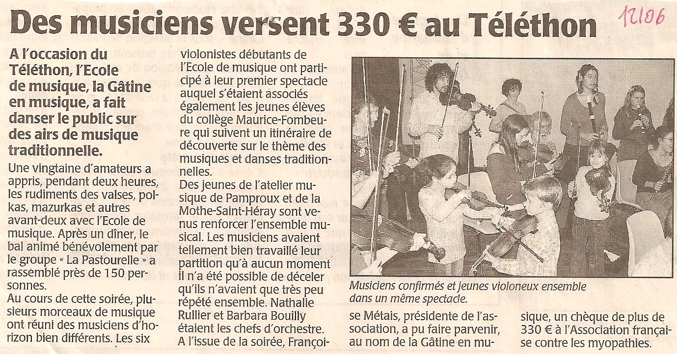 Téléthon, Bal trad 2006