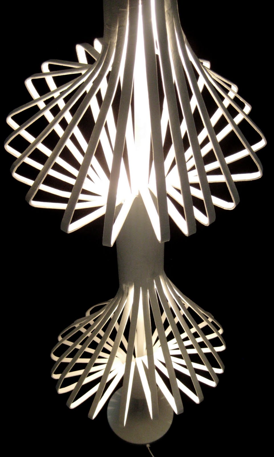 System Design Studio WAVE LAMPS BY CARDBOARD TUBES