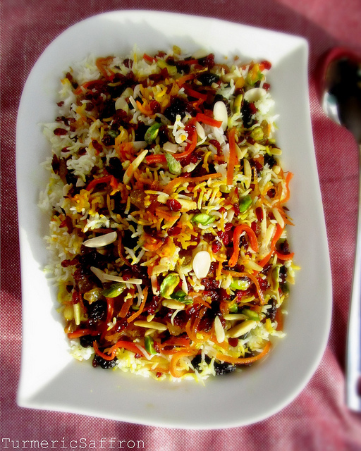 Turmeric & Saffron Javaher Polow Persian Jeweled Rice