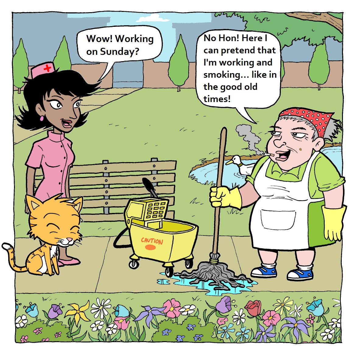 Nursing Spins Spin Nurse Comic Strip Working on Sunday