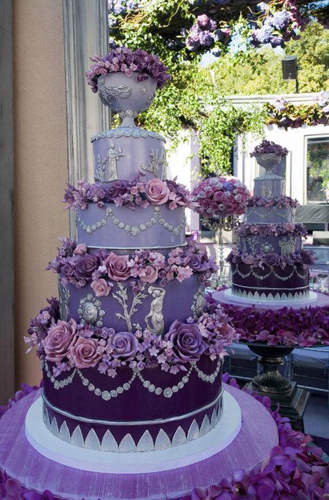  purple wedding cake as well as a few inspirational decor shots