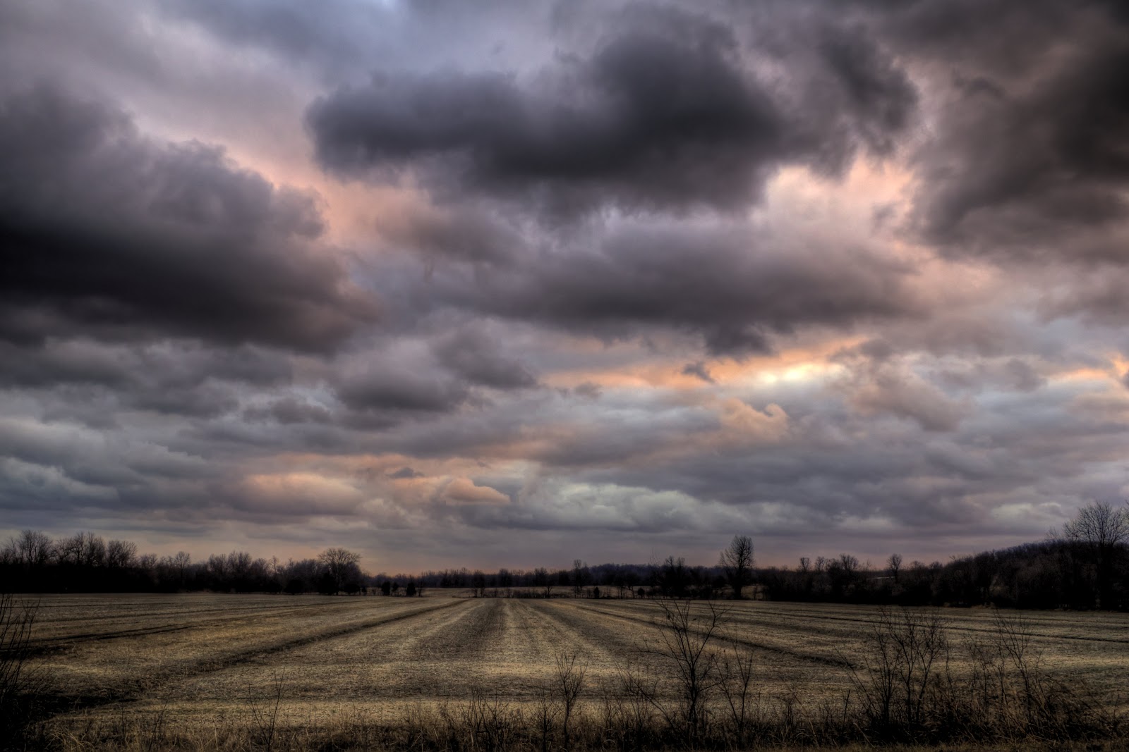 Heavenly Clouds Over Field Hdr Time To Take Pictures