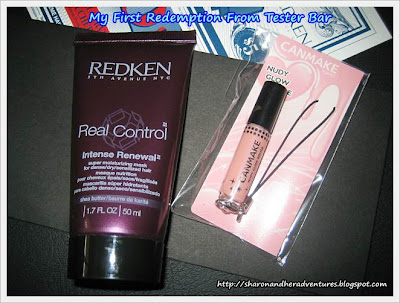 Sharon And Her Adventures Redken Real Control Intense Renewal Mask Canmake Nudy Glow Rouge Samples