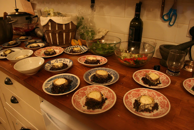 goats cheese on Beluga lentils, created and prepared by Neil Spencer