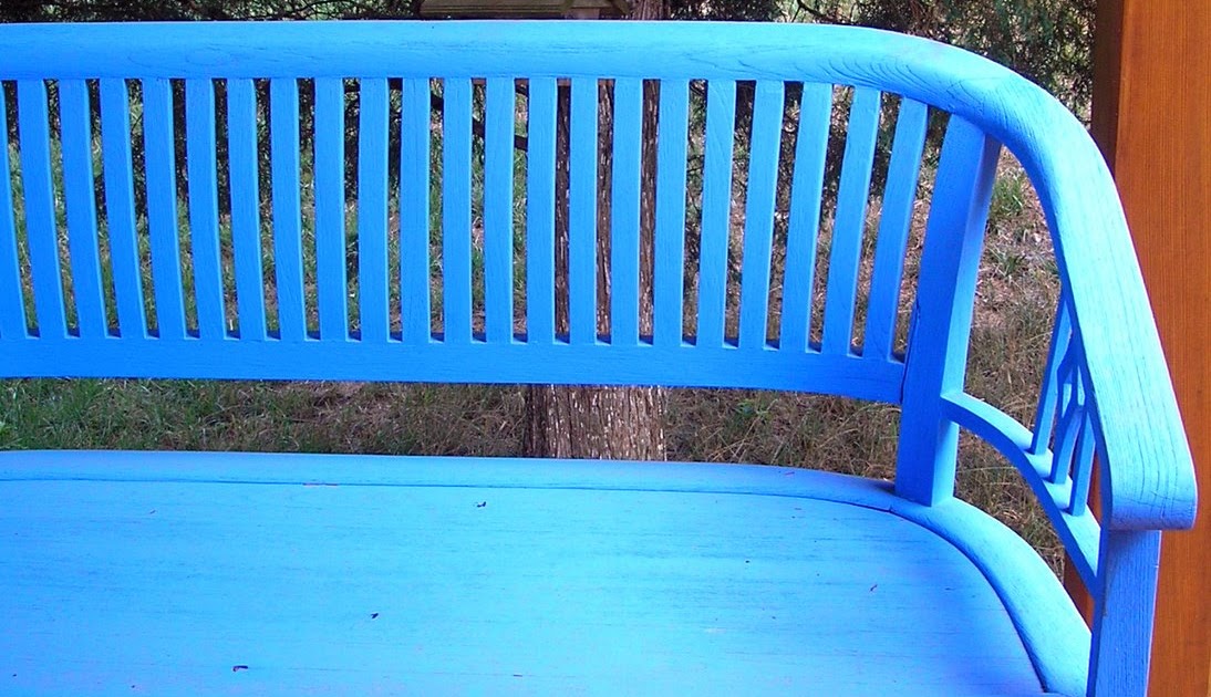 Life In Sugar Hollow The Perfect Blue Garden Bench The Quest