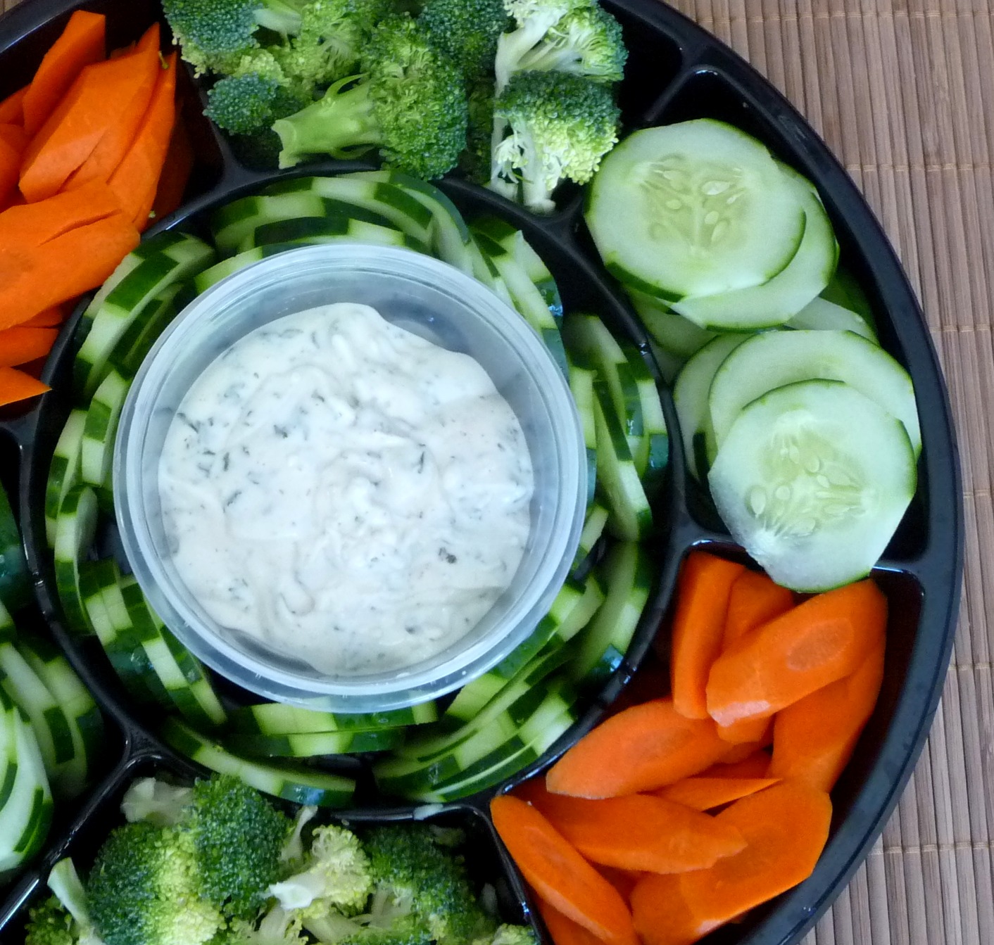Family, Food, and Fun Veggie Tray with Homemade Ranch Dip