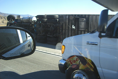 overturned truck