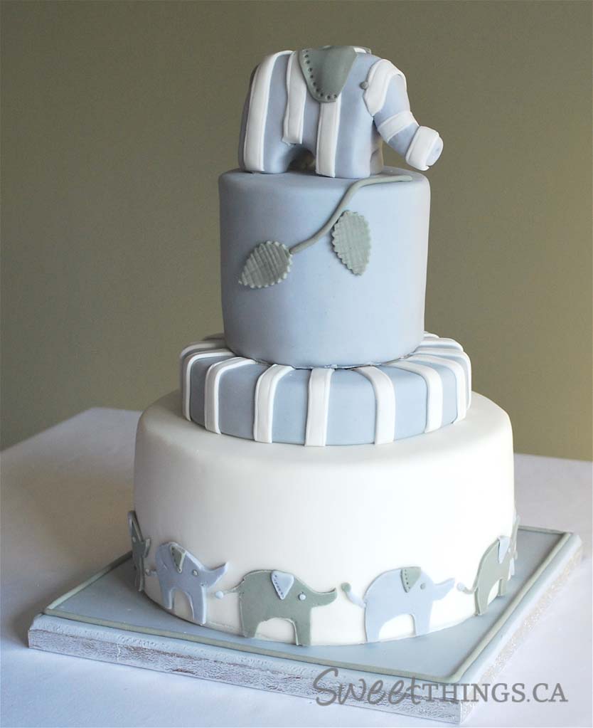 SweetThings: Elephant-inspired Baby Shower Cake