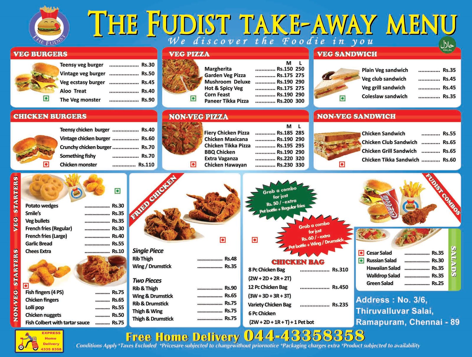 menu card front