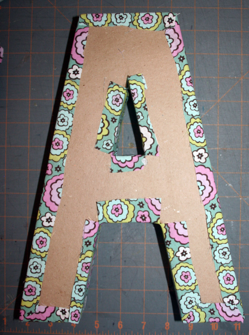 fabric covered letters