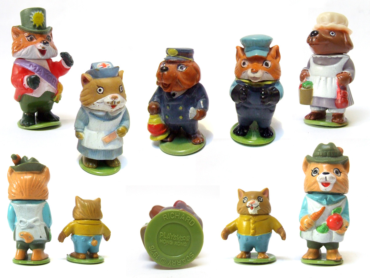 down to the cellar Richard Scarry Playskool Puzzletown figures