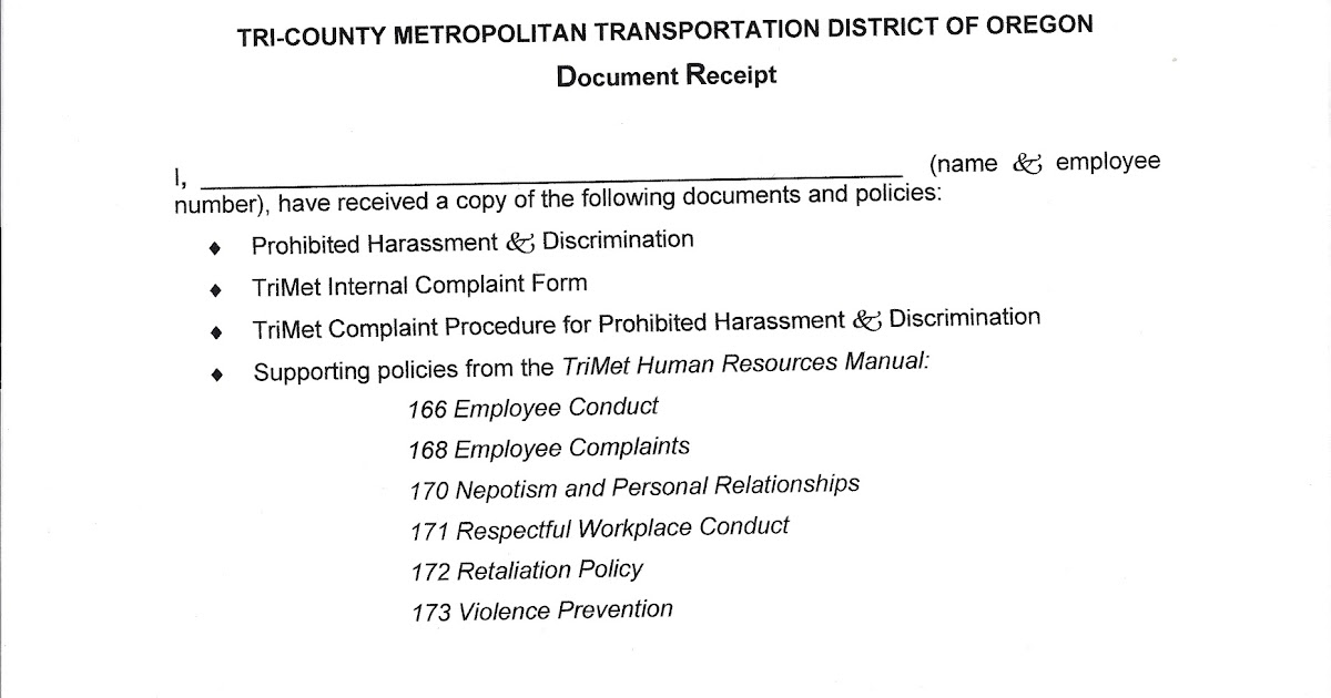 human resources complaint form