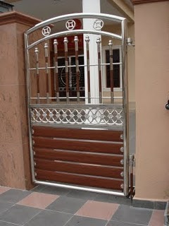 malaysia 1st stainless steel design wooden effect site gate home main entrance door design