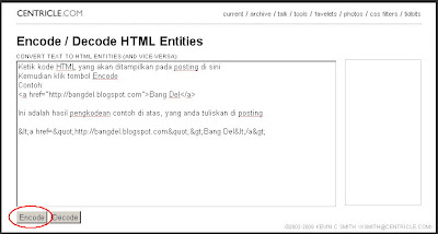 encode HTML