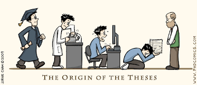 Evolution of the thesis phd comics
