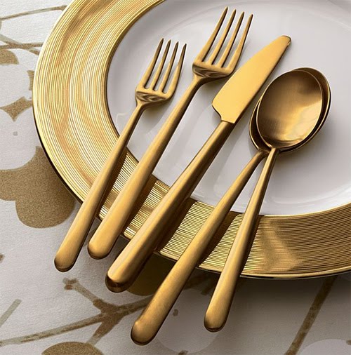 Classically Eclectic GoldPlated Flatware!