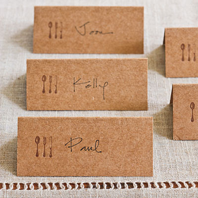 Hand made thanksgiving placecards