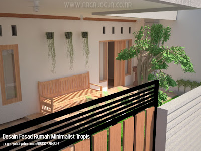 Desain Fasad Rumah Tumbuh Minimalist Tropis