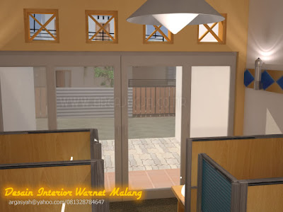 Desain Interior Warnet Malang Ukuran 3,4x7,5