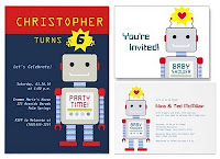 Robot Party Invitations Robot Party Invitations and Inspiration