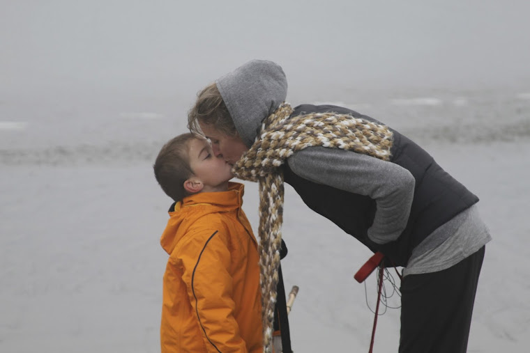 Love on a stormy beach