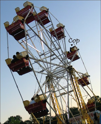 Broken ferris wheel