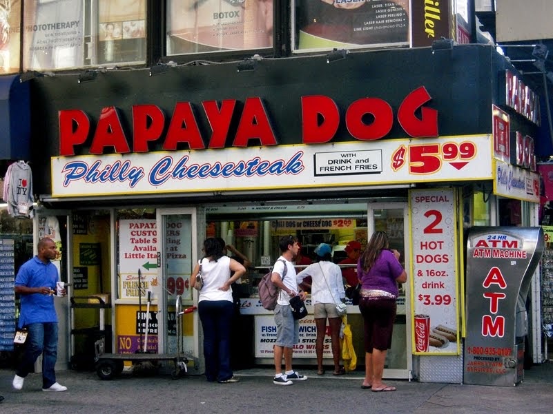 The Podanys to our world Papaya Dog Midtown West, NYC