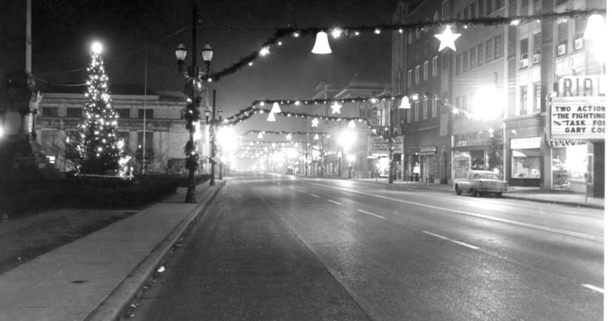 Racine Post Downtown at Christmas, then and now...