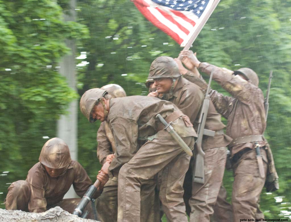 Racine Post Racine celebrates Memorial Day with a rainy parade