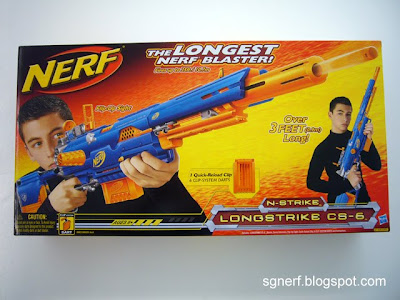 Nerf Longshot CS-6 SNIPER Blaster Dart Gun W/Front Blaster, Bipod
