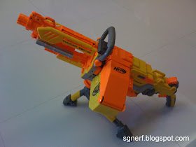 Nerf N Strike Vulcan EBF-25 Full Automatic Belt Fed Dart Gun 2009 WITH  TRIPOD