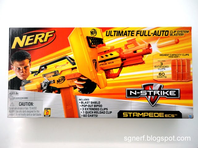 HOT* Nerf Gun N-Strike Elite Stampede ECS Fully-Automatic Blaster F Extra  Clip