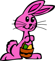 Pink Easter bunny clipart pics for the holiday.