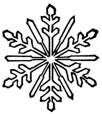 Snowflake Clip Art Black and White